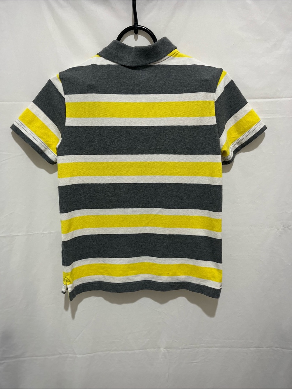 Crazy 8 Striped Polo in Yellow, Gray & White - Picture 2 of 4